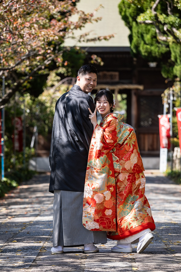 小倉城 和装前撮り 色打掛 紋付袴 ロケーション撮影 北九州