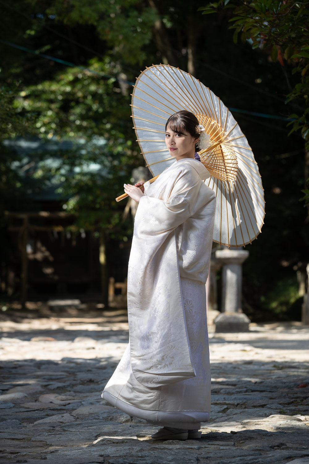 櫻井神社 和装前撮り 白無垢 ロケーション撮影 福岡
