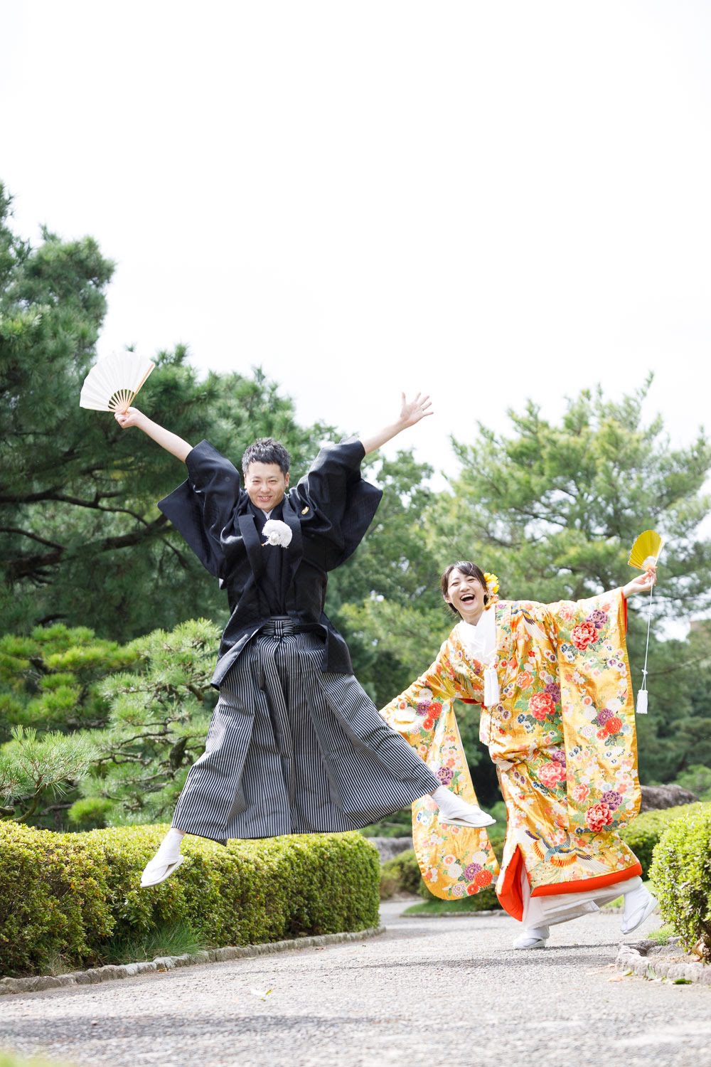 大濠公園日本庭園 和装前撮り 色打掛 ロケーション撮影 福岡