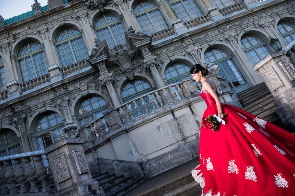 有田ポーセリンパーク 前撮り カラードレス ロケーション撮影