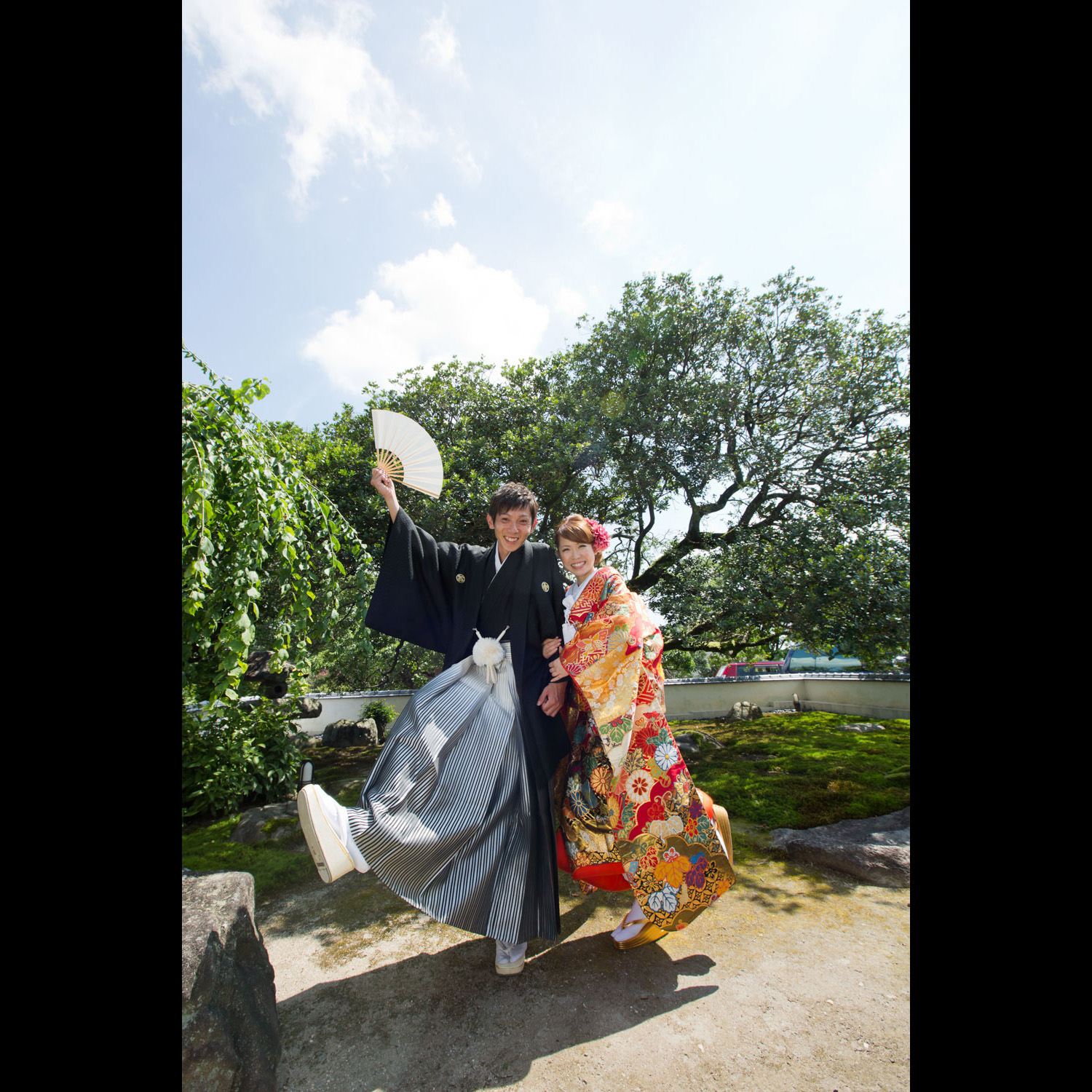 鳥栖ドレスクローゼット 和装前撮り 色打掛 紋付袴 ロケーション撮影 前撮り