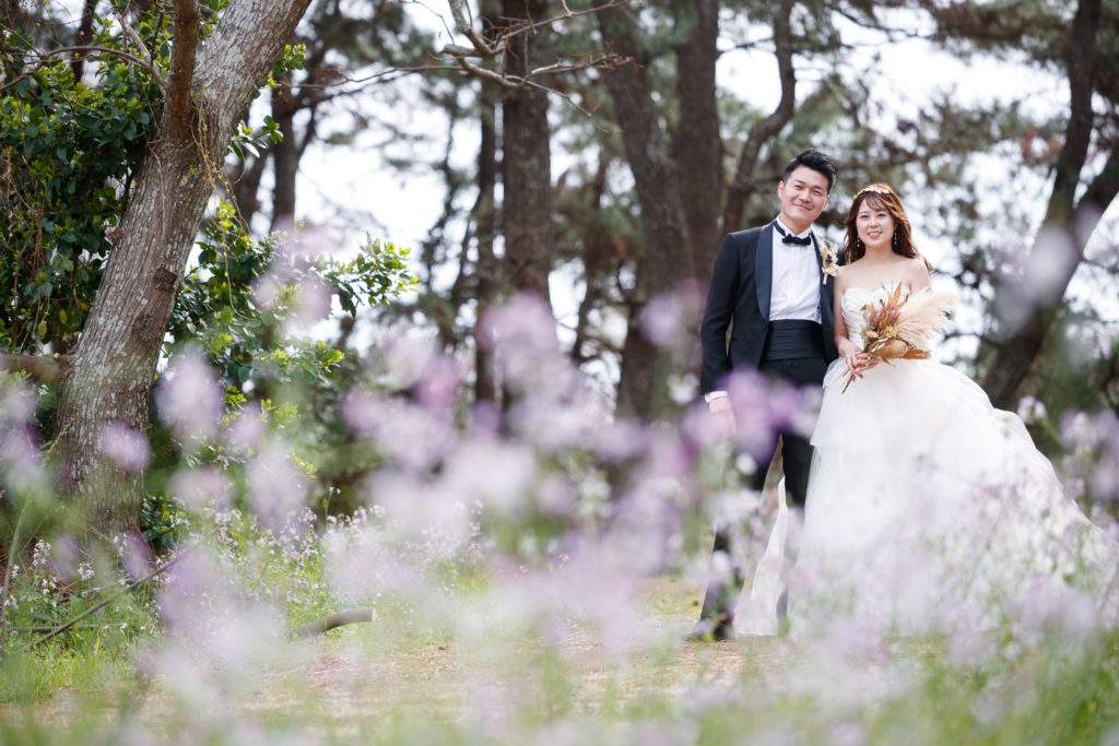 志賀島での前撮り ロケーションフォトウェディング