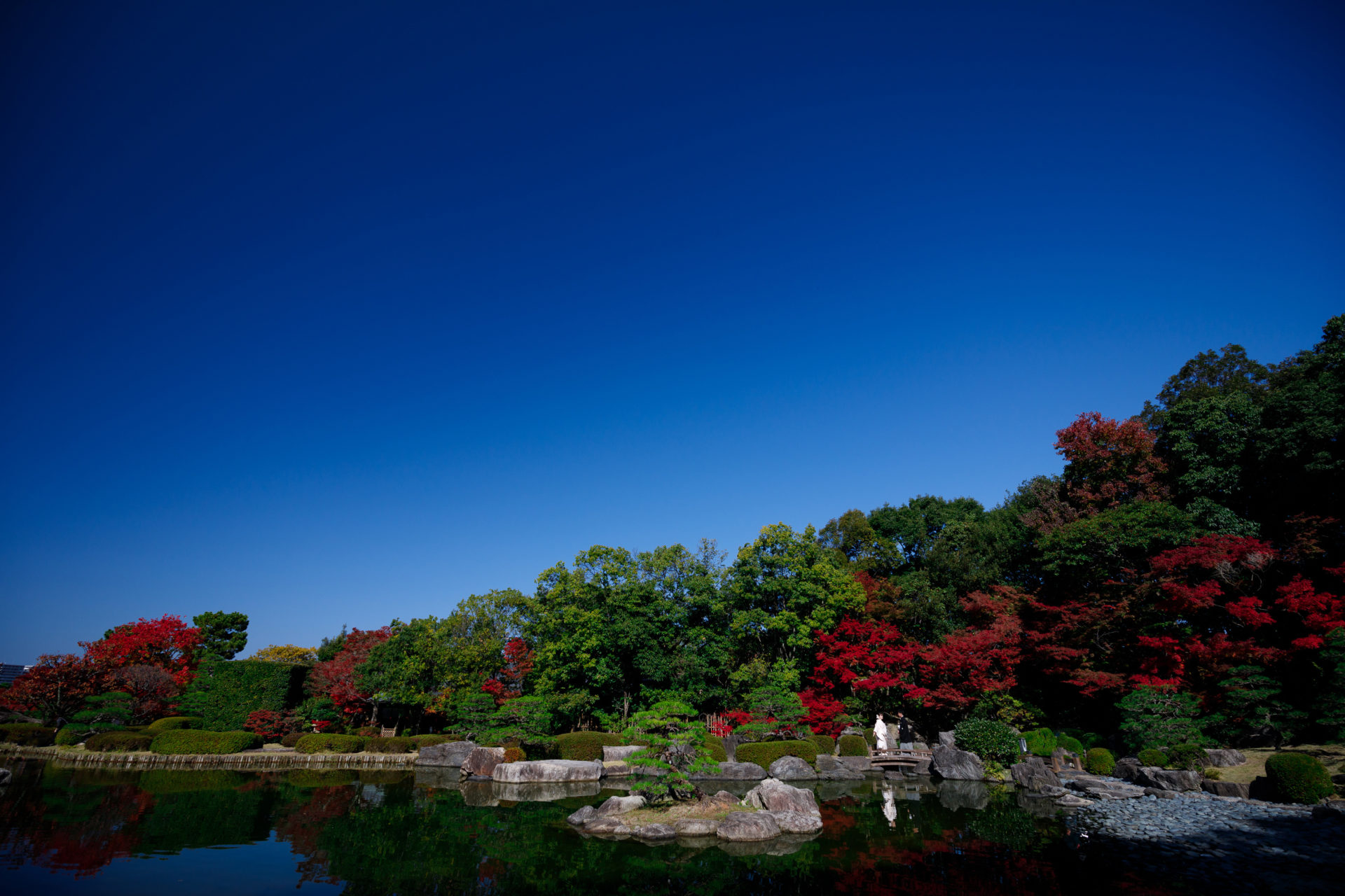大濠公園日本庭園 前撮り 和装ロケーション 福岡フォトウェディング
