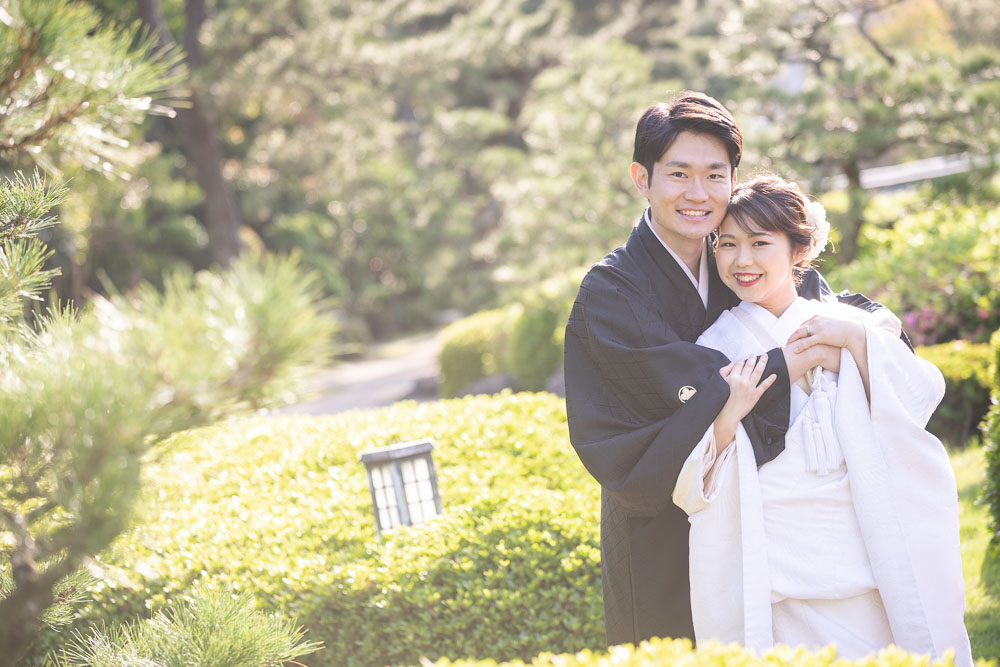 大濠公園日本庭園 和装前撮り 色打掛 日本庭園ロケーション 福岡