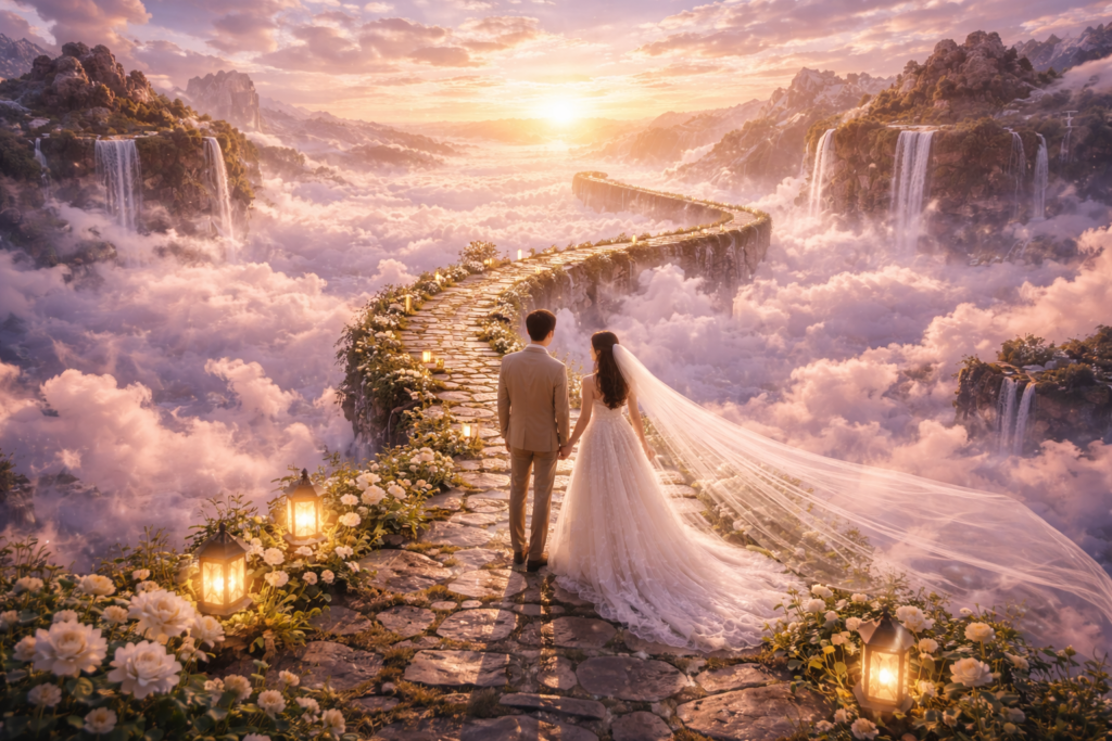 福岡 前撮り｜天空の道ファンタジーロケーションフォトウェディング VESTIS IMAGO -Wedding-